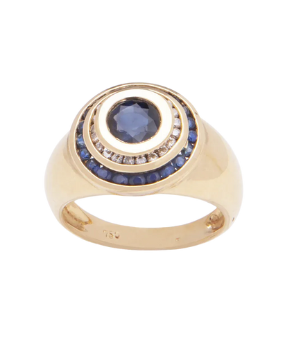 Bague 55 Bague mariage en or jaune 18 carats, saphirs et diamants 58 Facettes BO230015/MariageSaphirsetDiamants