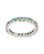 Bague 55 Alliance tour complet en or blanc et émeraudes 58 Facettes BO220771/ÉmeraudeTourComplet