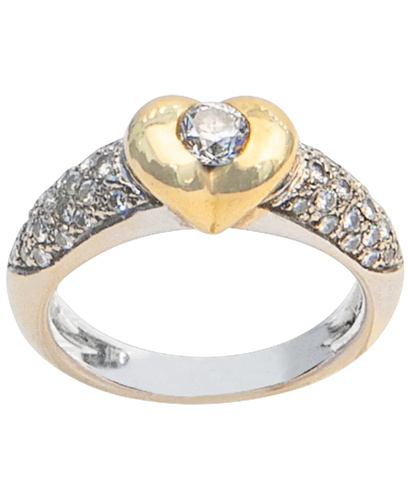 Bague 53 Solitaires en cœur - Bague en or blanc 18 carats et diamants 58 Facettes BO220509/SOLITAIREENCOEUR