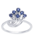 Bague 52 Grappe de Saphirs - Bague en or blanc et saphirs 58 Facettes BO210425/GRAPPEDESAPHIRS