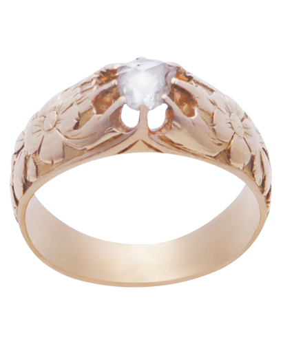 Bague 62 La Sicilienne - Alliance en or rose 18 carats et diamant 0,50 ct 58 Facettes BO200201/LASICILIENNE