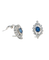 Boucles d'oreilles Boucles d’oreilles marguerites en or blanc 18 carats, diamants et saphirs 58 Facettes BO220506/PAIREDEMARGUERITES/PHOTO