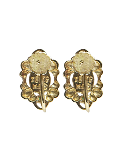 Boucles d'oreilles Boucles d’oreilles pendantes en or jaune 18 carats, émeraudes et opales 58 Facettes BO220026/OPALEEMERAUDE