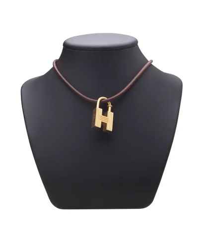 Collier Hermès - Collier H 2000 cadenas en acier plaqué or jaune 58 Facettes BO220710/H2000