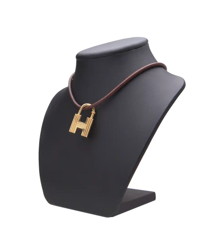 Collier Hermès - Collier H 2000 cadenas en acier plaqué or jaune 58 Facettes BO220710/H2000