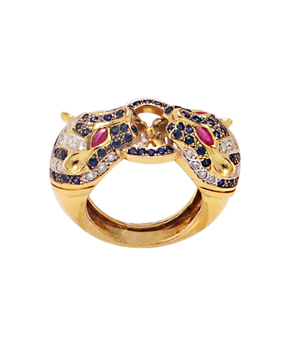 Bague 52 DOUBLE PANTHÈRE 58 Facettes BO220336/DOUBLEPANTHERE/PHOTO