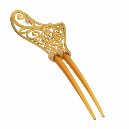 Montre Peigne à cheveux Art nouveau en or jaune 18K, corne et diamants 58 Facettes 18017-0151