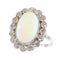 Bague 60 Bague vintage années 1950 en platine, opale et diamants 58 Facettes 17226-0017