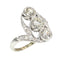 Bague 54 Bague Belle Époque trois diamants en or blanc 18K 58 Facettes 25351-0042