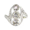 Bague 54 Bague Belle Époque trois diamants en or blanc 18K 58 Facettes 25351-0042