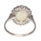 Bague 57 Bague de fiançailles vintage en platine avec diamants et opale 58 Facettes 21019-0035