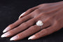 Bague 51 Bague de fiançailles Art déco en platine avec perle et diamants 58 Facettes 16046-0020