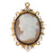 Pendentif Camée victorien - Pendentif et broche en or rouge 18K émaillé 58 Facettes 15209-0125