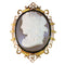 Pendentif Camée victorien - Pendentif et broche en or rouge 18K émaillé 58 Facettes 15209-0125