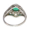 Bague 59 Bague de fiançailles vintage 1920 en platine, émeraude colombienne et diamants 58 Facettes 16144-0061