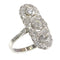 Bague 56 Bague vintage Art déco revival en platine et diamants 58 Facettes 16300-0191