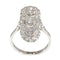 Bague 56 Bague vintage Art déco revival en platine et diamants 58 Facettes 16300-0191