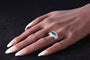 Bague 54 Paire de bagues vintage en platine et argent, émeraudes et diamants 58 Facettes 16281-0017
