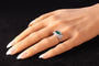Bague 54 Paire de bagues vintage en platine et argent, émeraudes et diamants 58 Facettes 16281-0017