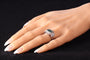 Bague 54 Paire de bagues vintage en platine et argent, émeraudes et diamants 58 Facettes 16281-0017