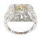 Bague 54 Bague de fiançailles Art déco en platine et diamants (vers 1930) 58 Facettes 16330-0222