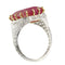 Bague 52 Bague Art déco en platine et or rouge 18K, rubis 13,52 ct et diamants 58 Facettes 17059-0258