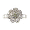 Bague 55 Bague de fiançailles vintage années 1950 en platine et diamants 58 Facettes 17185-0383