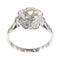 Bague 55 Bague de fiançailles vintage années 1950 en platine et diamants 58 Facettes 17185-0383