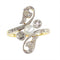 Bague 56 Belle Époque - Bague de fiançailles en or 18K bicolore, diamants et perle 58 Facettes 18054-0231