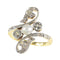 Bague 56 Belle Époque - Bague de fiançailles en or 18K bicolore, diamants et perle 58 Facettes 18054-0231