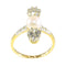Bague 54 Bague de fiançailles Belle Époque 1915 en or 18K et diamants 58 Facettes 18256-0130