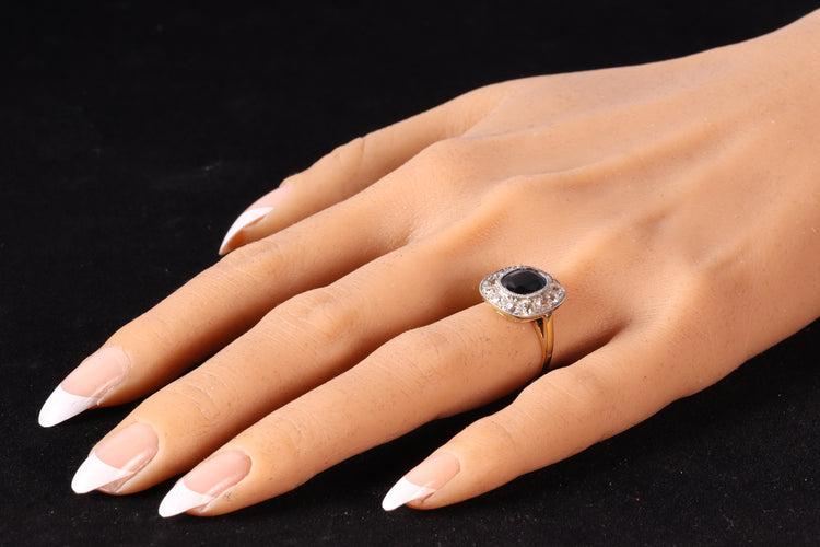 Bague 51 Bague vintage - Saphir et diamants en or jaune 18K 58 Facettes 18351-0023