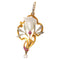 Pendentif Pendentif Art nouveau en or 18K bicolore, perle baroque et rubis 58 Facettes 19063-0047
