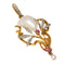 Pendentif Pendentif Art nouveau en or 18K bicolore, perle baroque et rubis 58 Facettes 19063-0047