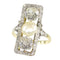 Bague 56 Belle Époque/Art déco - Bague de fiançailles en or jaune 18K, platine, diamants et perle 58 Facettes 19225-0098