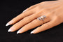 Bague 56 Belle Époque/Art déco - Bague de fiançailles en or jaune 18K, platine, diamants et perle 58 Facettes 19225-0098