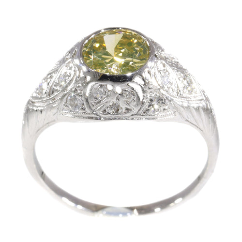 Bague 58 Bague vintage années 1950 en or blanc 18 K et diamants 58 Facettes 21028-0224