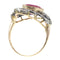 Bague 56 Bague vintage années 1930 en or rouge 18 ct, rubellite et diamants 58 Facettes 20296-0351