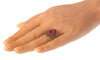 Bague 56 Bague vintage années 1930 en or rouge 18 ct, rubellite et diamants 58 Facettes 20296-0351