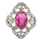 Bague 56 Bague vintage années 1930 en or rouge 18 ct, rubellite et diamants 58 Facettes 20296-0351