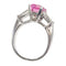 Bague 56 Bague de fiançailles vintage années 1960 en platine, rubellite et diamants 58 Facettes 21162-0447