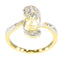 Bague 52 Bague de fiançailles Art nouveau en or 18K, diamants et perle 58 Facettes 21285-0669
