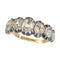 Bague 52 Bague ancienne géorgienne en or rouge 18k, argent et diamants 58 Facettes 21272-0590