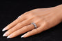Bague 52 Bague ancienne géorgienne en or rouge 18k, argent et diamants 58 Facettes 21272-0590