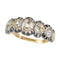 Bague 52 Bague ancienne géorgienne en or rouge 18k, argent et diamants 58 Facettes 21272-0590
