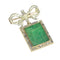 Broche Broche nœud victorienne en argent sur or jaune 18K, diamants et émeraude 58 Facettes 22089-0098