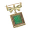 Broche Broche nœud victorienne en argent sur or jaune 18K, diamants et émeraude 58 Facettes 22089-0098