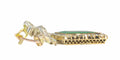 Broche Broche nœud victorienne en argent sur or jaune 18K, diamants et émeraude 58 Facettes 22089-0098