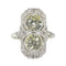 Bague 51 Art déco - Bague en or blanc 18K et diamants (env. 2,70 ct) 58 Facettes 22193-0036