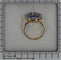 Bague 50 Bague Art déco vintage en or jaune 18K, diamants et émail bleu 58 Facettes 22236-0281